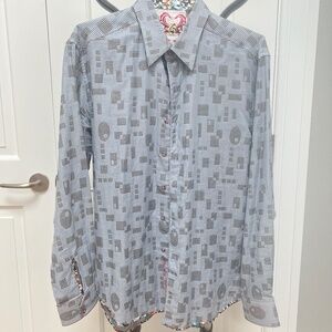 Robert Graham Button Down Shirt, Men's Large